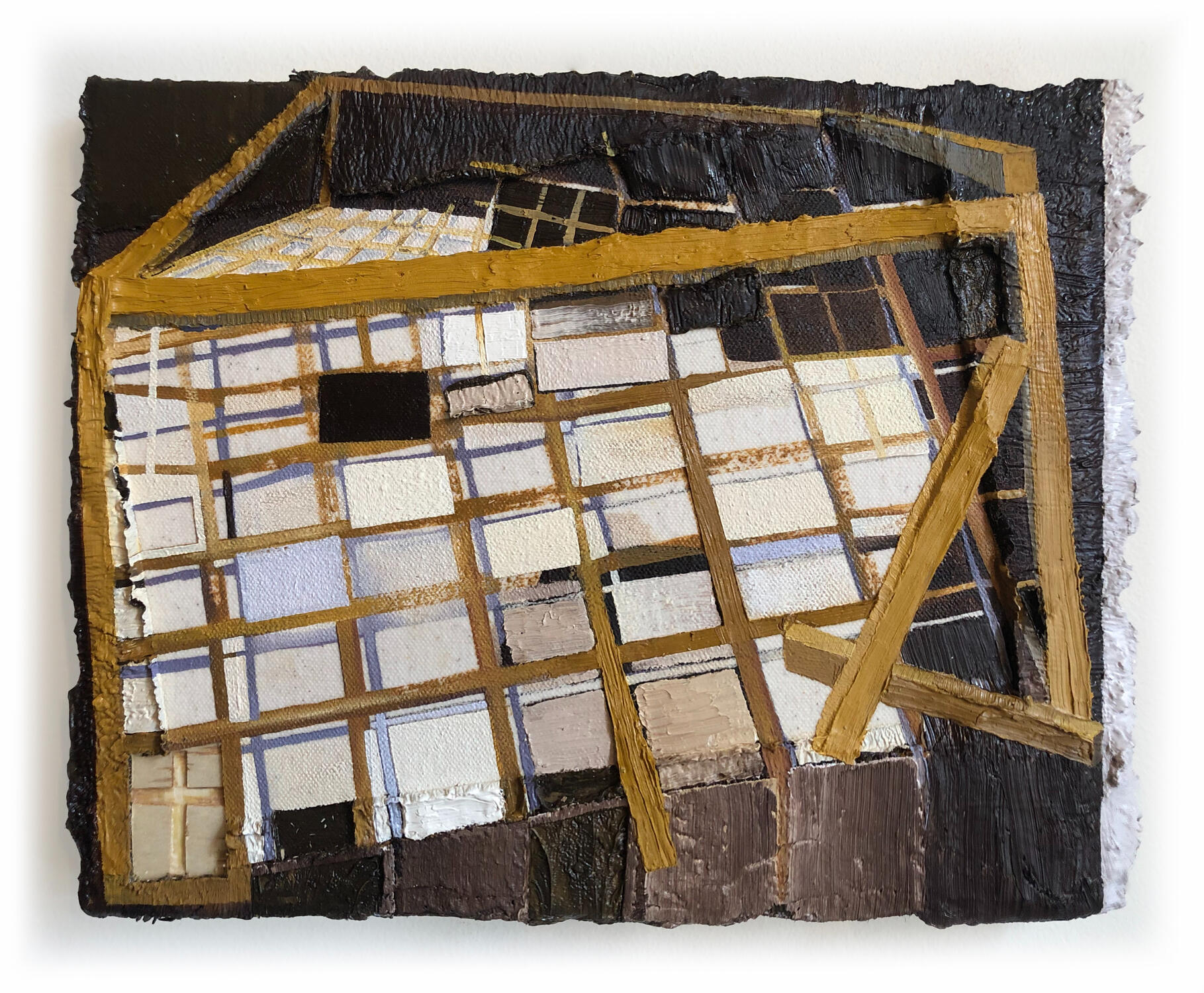 Faulty Foundation 5. 2022. Oil paint on mounted canvas. 8 x 10 inches.