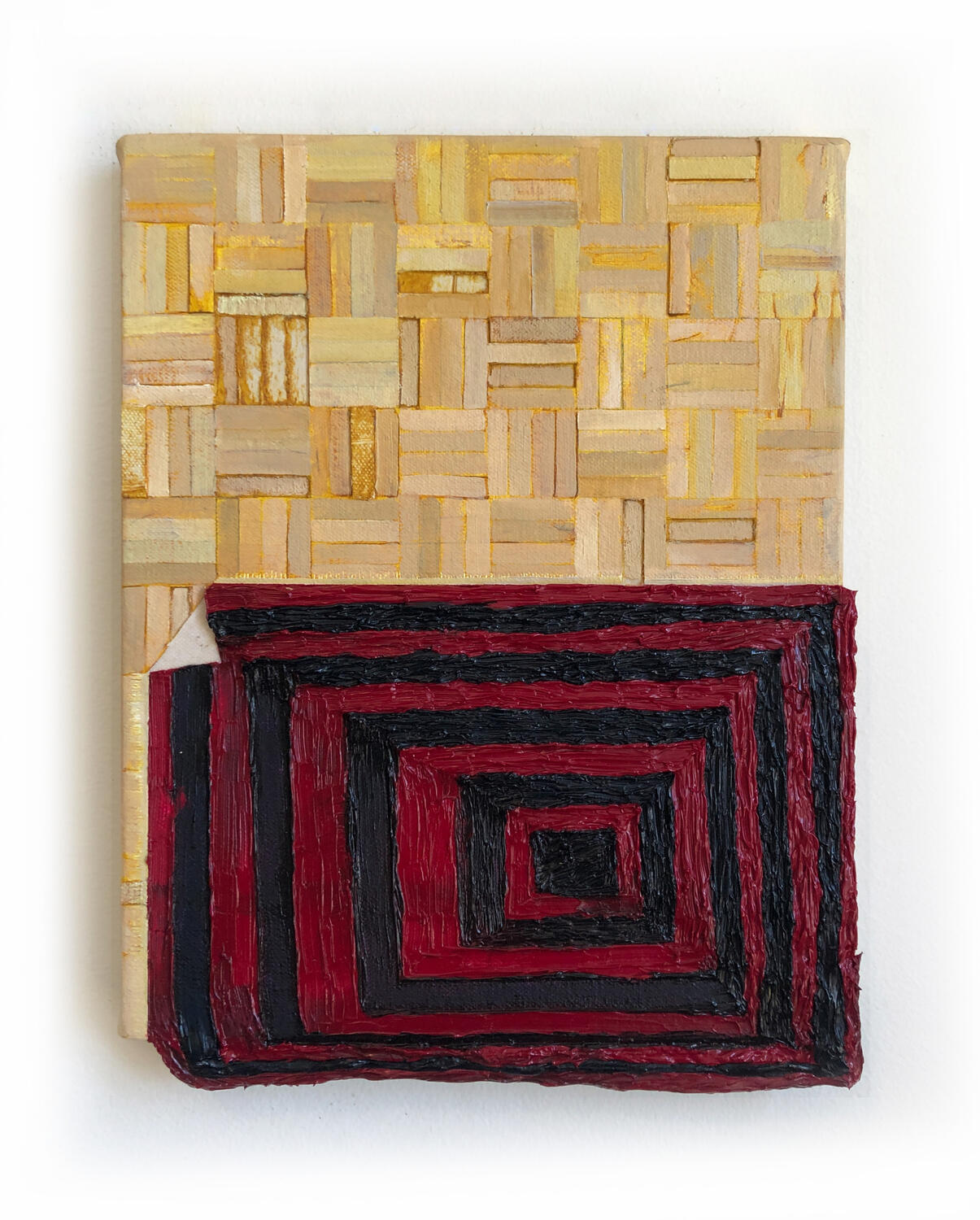 Faulty Foundation 2. 2022. Oil paint on mounted canvas. 10 x 8 inches.