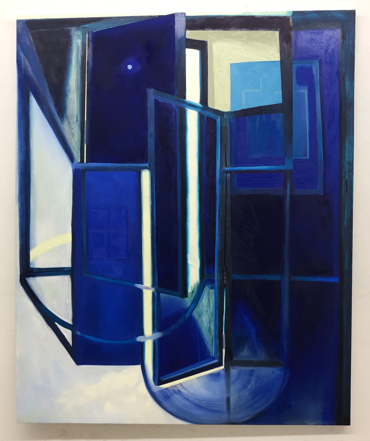 Blueprint, 2023, Oil paint on canvas, 80 x 66 inches.