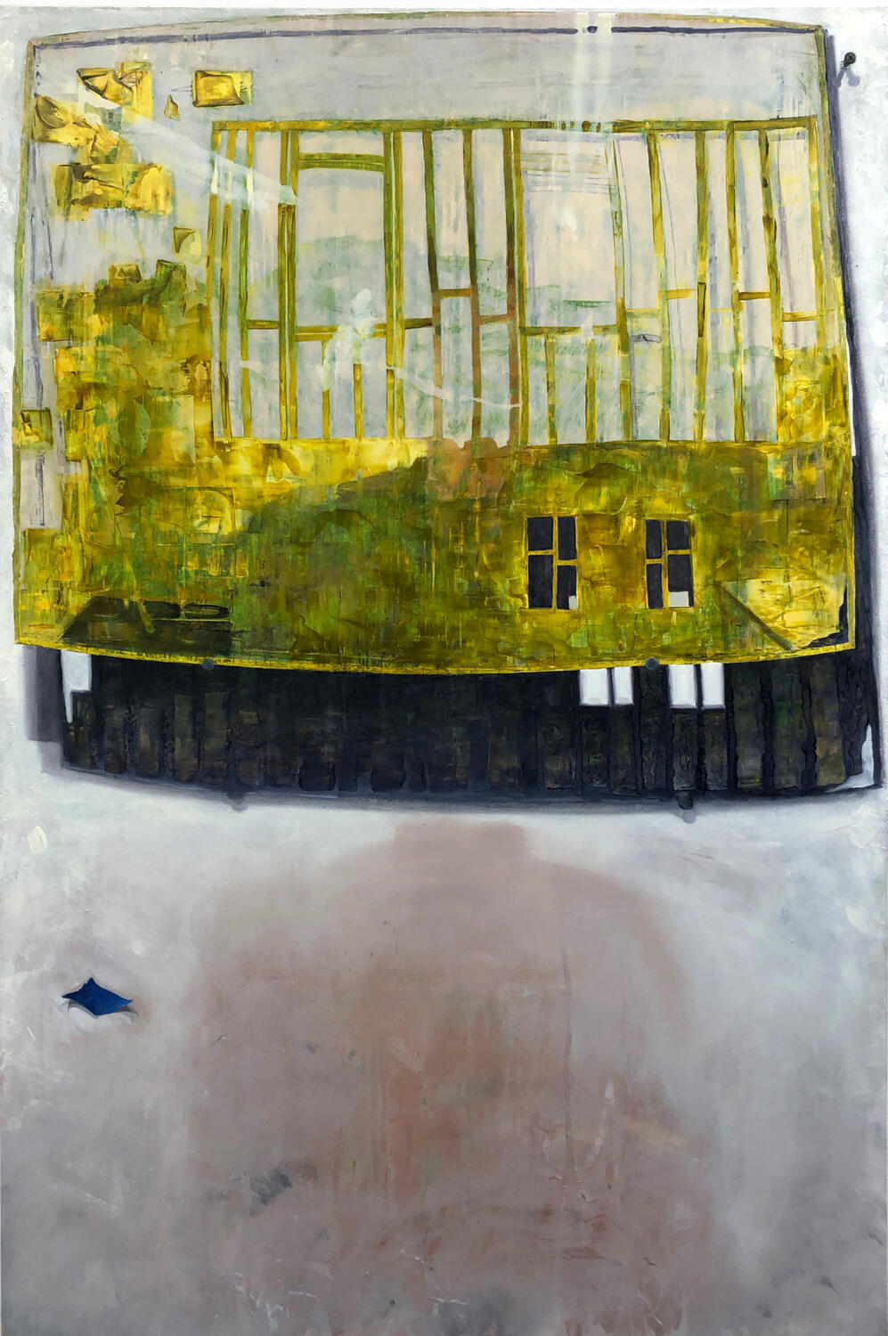 Double Space, 2024, Oil paint, rabbit skin glue, marble dust, muslin on panel, 36 x 24"