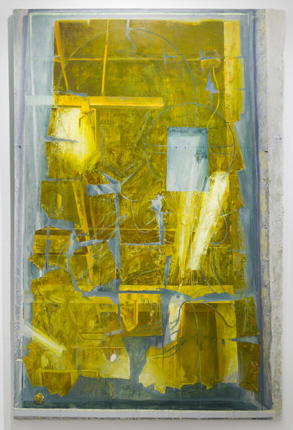 After Berlinghiero II, 2025, Oil on canvas, 88 x 58”