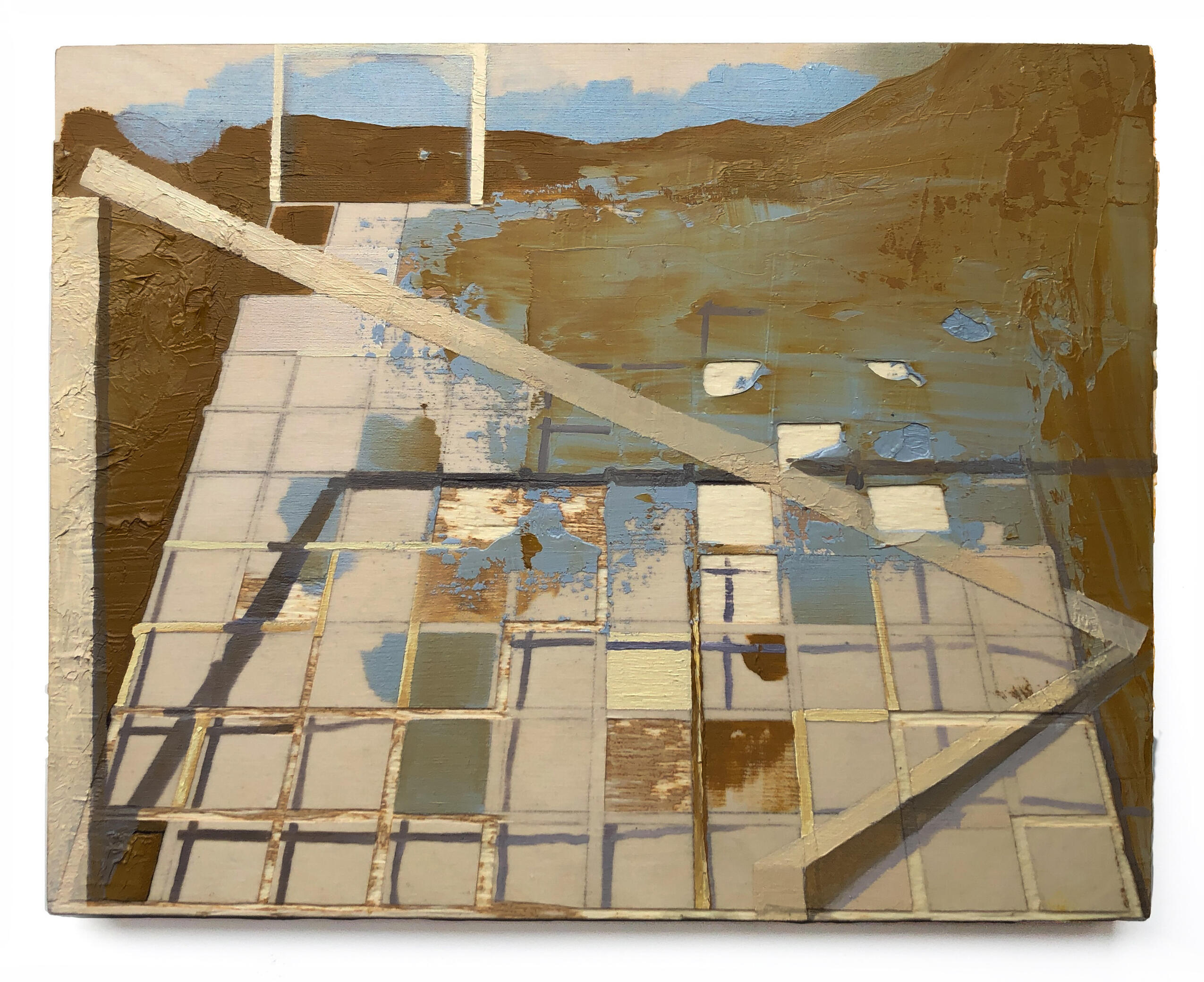 Faulty Foundation 4, 2022. Oil paint on panel. 9 x 11".