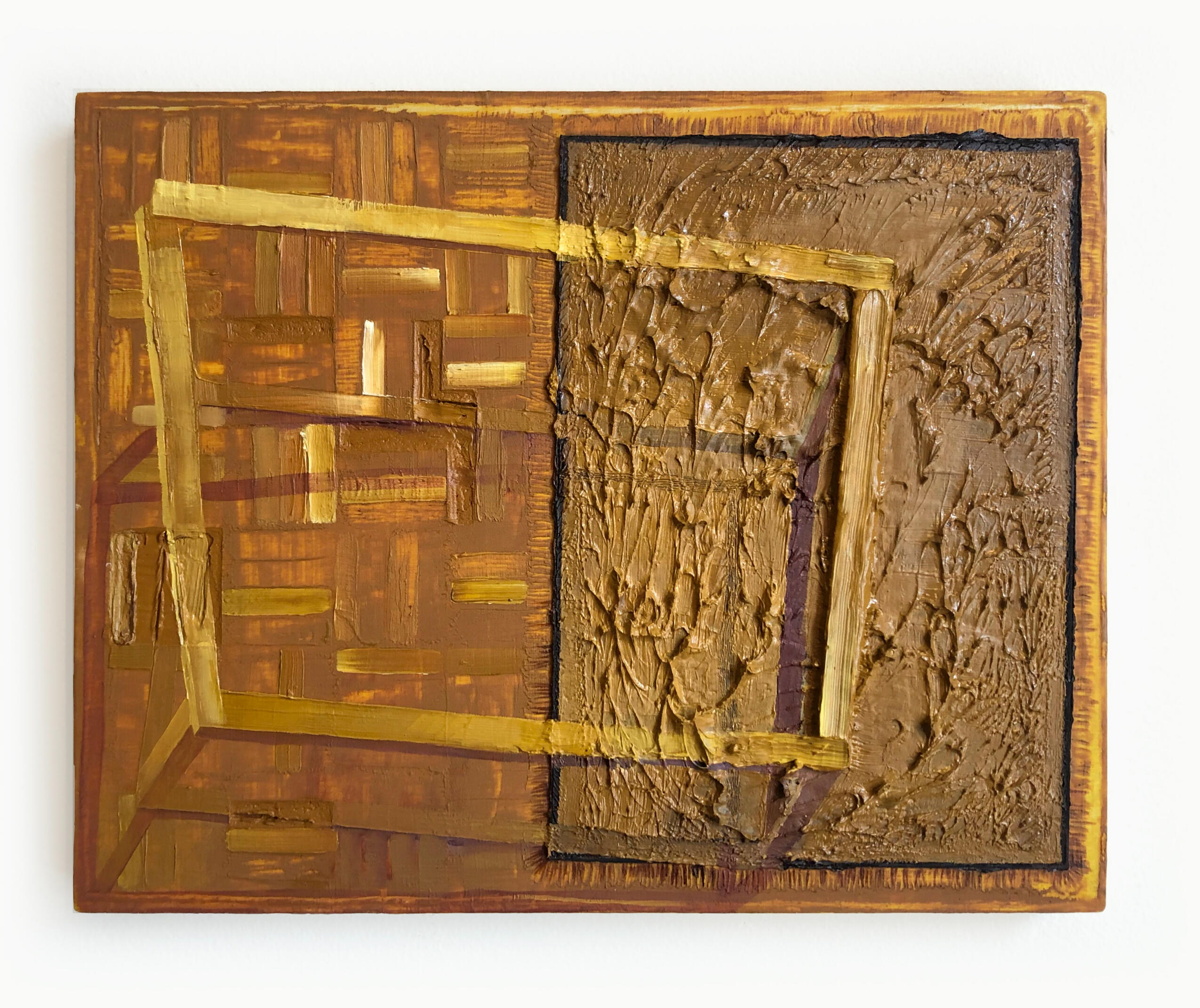 Faulty Foundation 3, 2022. Oil paint on panel. 9 x 11".